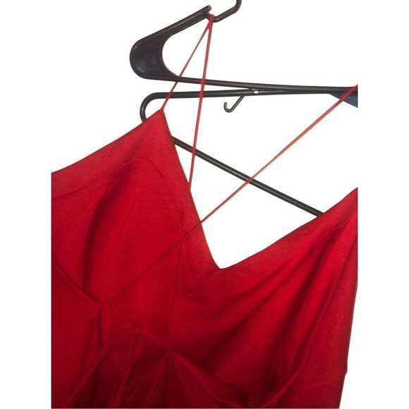 T2. Fabletics Red Slip Midi Dress with slit 3X - Picture 6 of 9